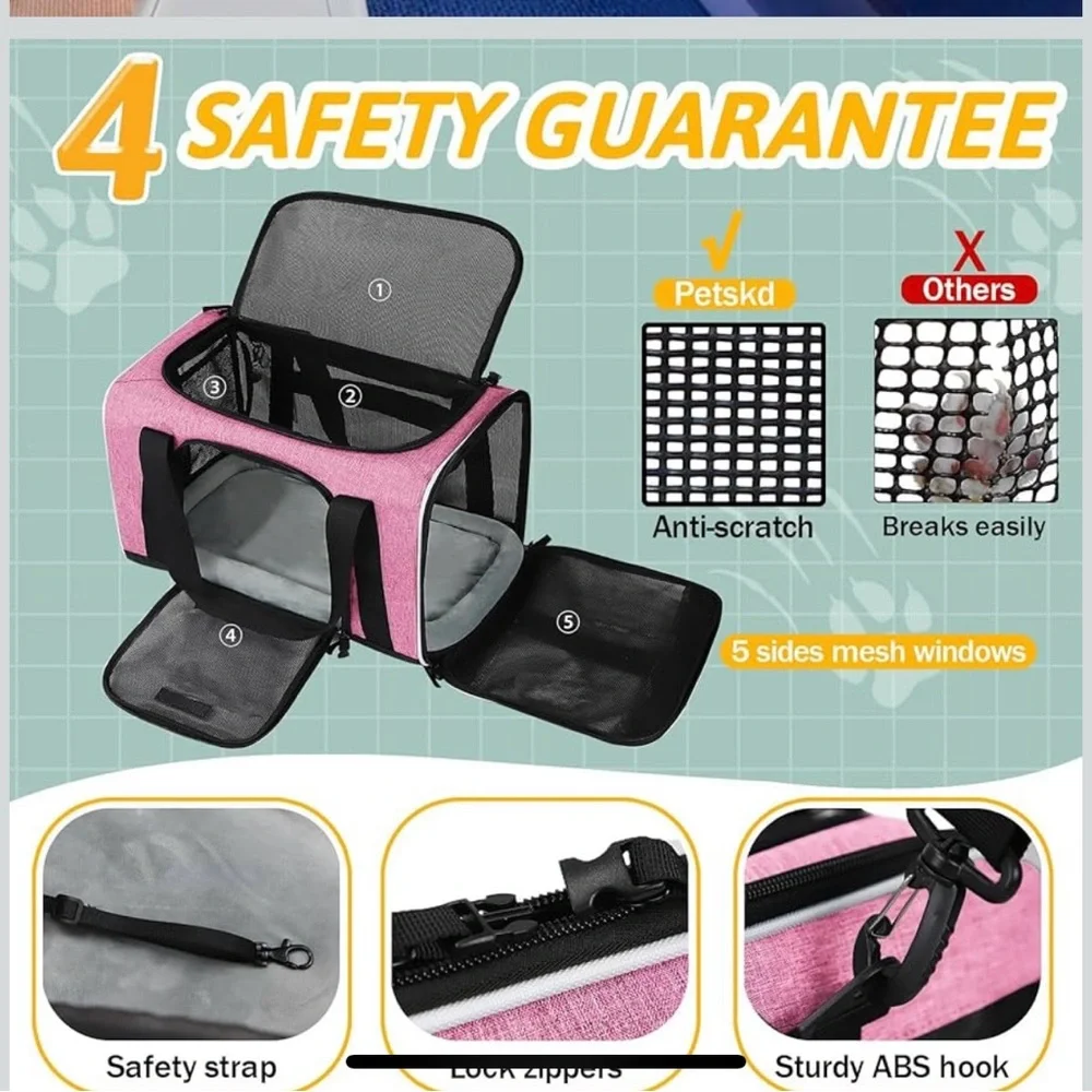 Pet Carrier for Cats - Pink